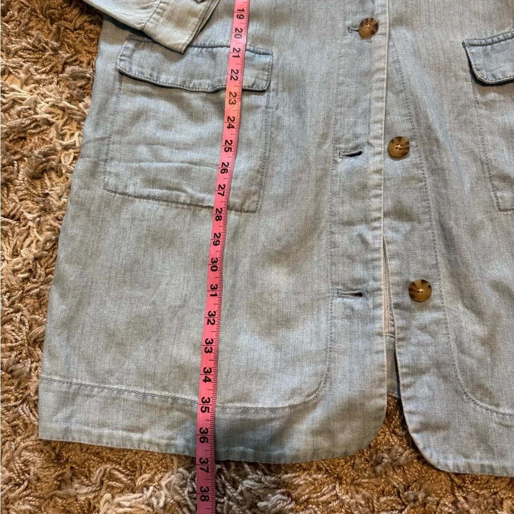 NWT J. Jill Blue Denim Button Front Duster Jacket Somerset Wash size Large Tall - Picture 14 of 15